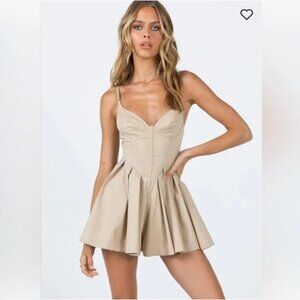 NWT Princess Polly Malcolm beige romper